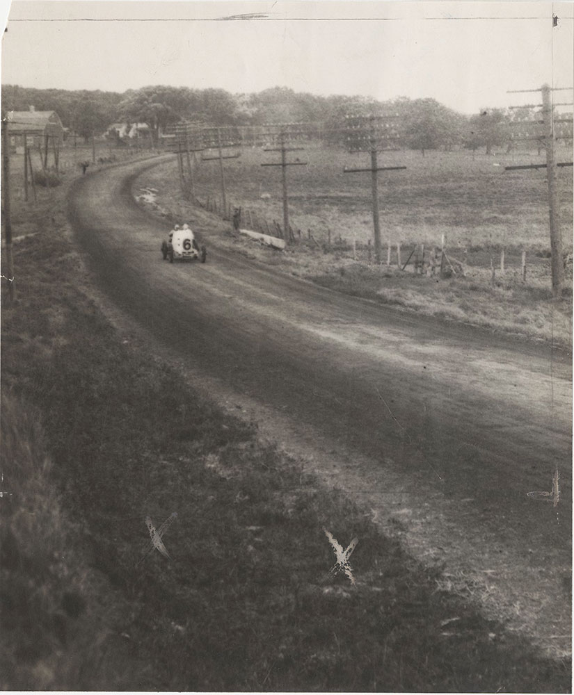 Rounding Hairpin Turn at Elgin Road Race, August 20, 1915