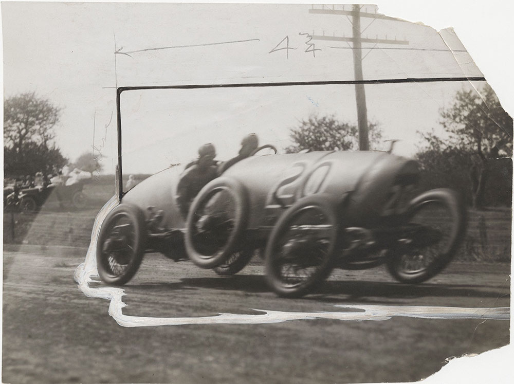 Joe Dawson driving a Deltal, Elgin Road Race, August 1913