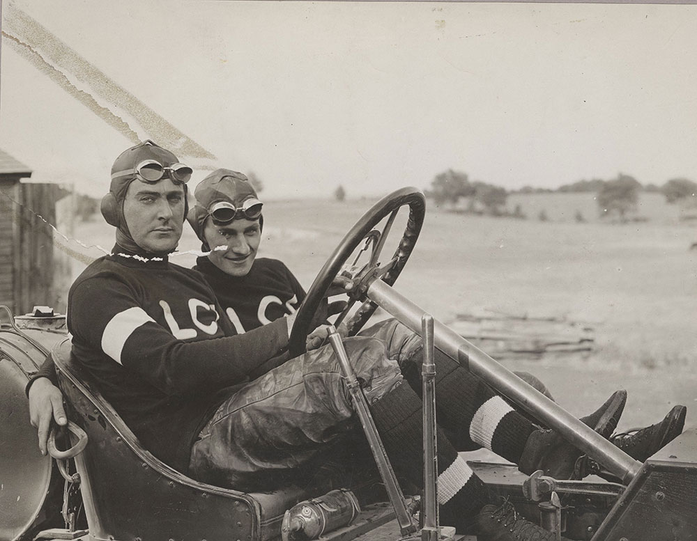 Frank H. Lee at Elgin Race, 1914