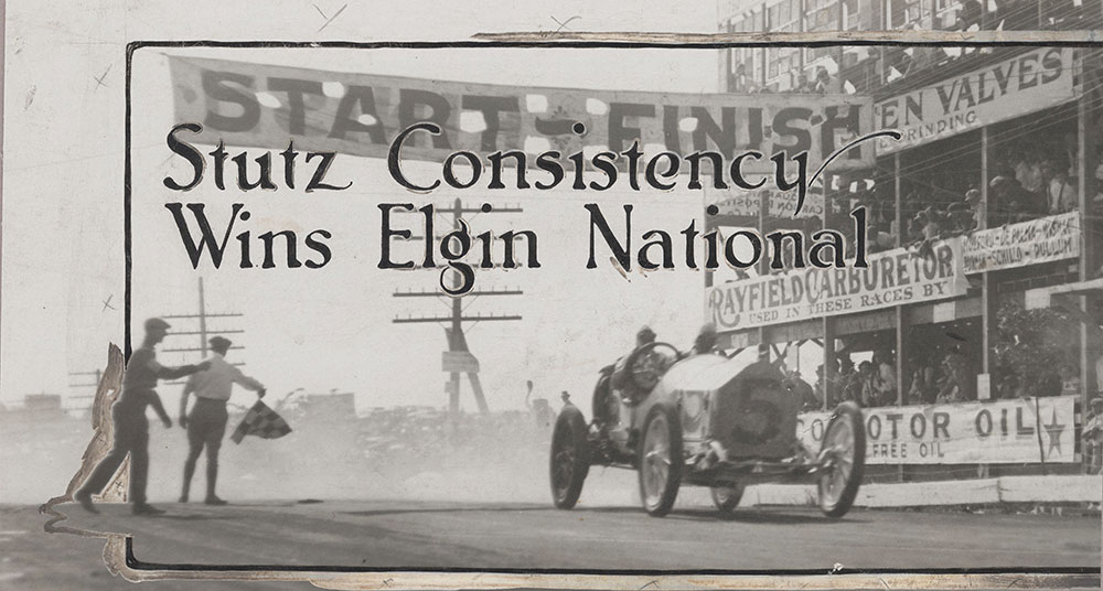 Anderson in Stutz Winning Elgin National Road Race: 1913