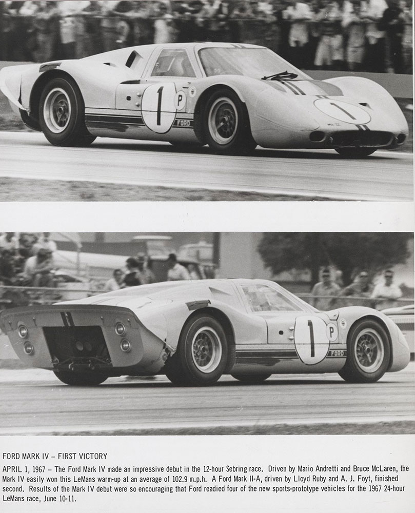Ford Mark IV first victory at Sebring - 1967