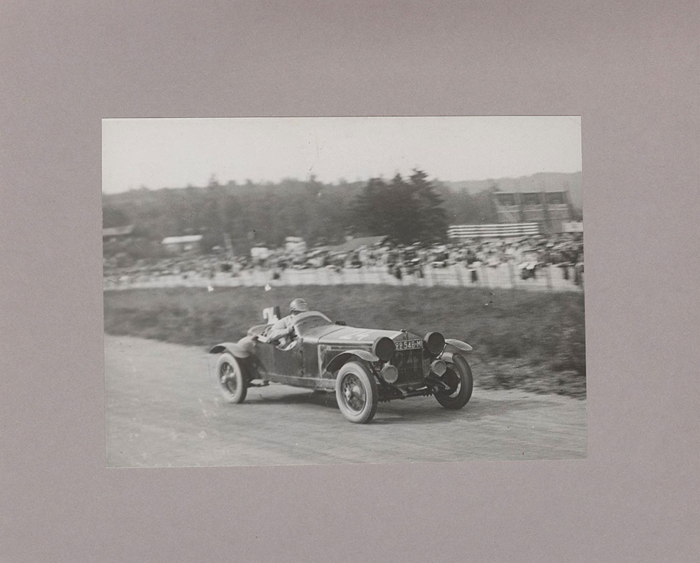 Ivanovski driving 91 1/2 inch supercharged Alfa Romeo which won Belgian Spa 24-hour race - 1928