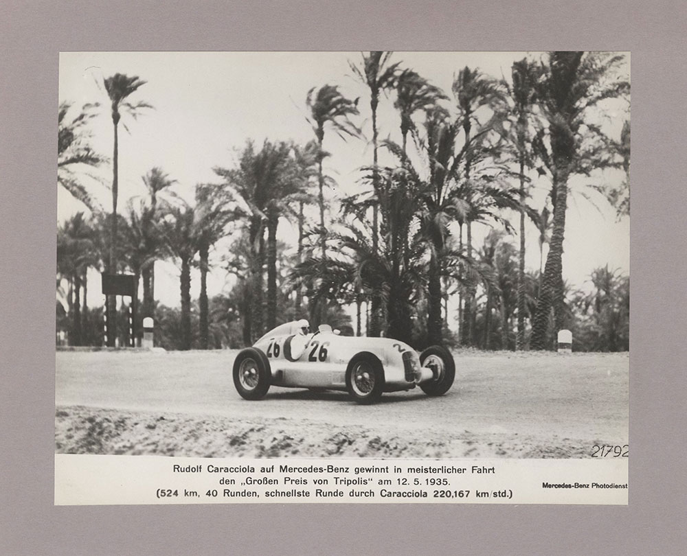 Rudolph Caracciola in Mercedes-Benz, winner Grand Prix of Tripoli - May 12, 1935