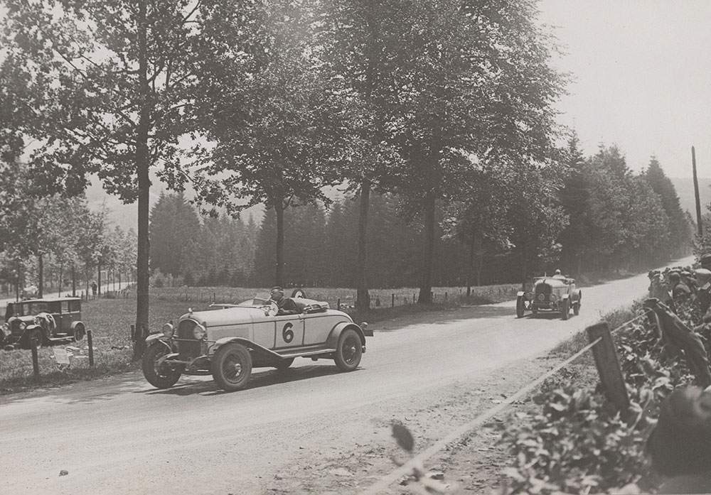 De Vere driving Chrysler which finished second in Spa 24-hour race - 1928
