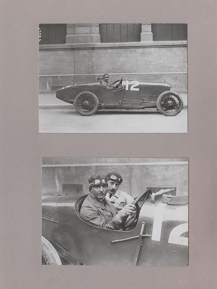 Upper: Albert Divo on Sunbeam, Grand Prix - 1923 - Lower: Albert Divo, Sunbeam driver