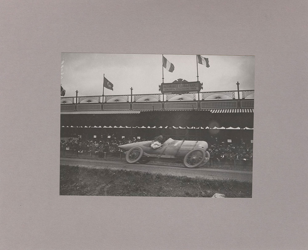 Jules Goux on Ballot passing grand stands, Grand Prix de A.C.F. - 1922