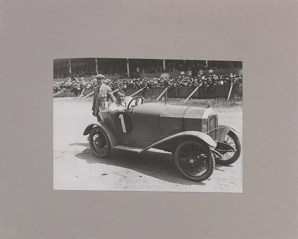 Lahms in a Mathis, winner of French fuel consumption touring car race - 1923