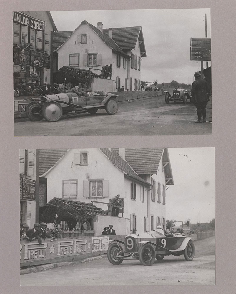 Piccioni Followed by Rougier/Andre Boillot cornering in French Grand Prix. 1922