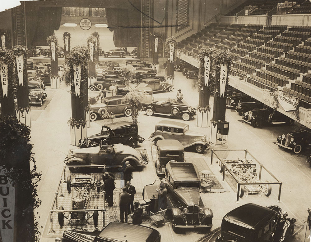 Automobile show ca. 1933