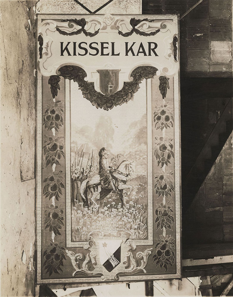 New York Automobile Show 1918 Grand Central Palace decorative panel: Kissel Kar