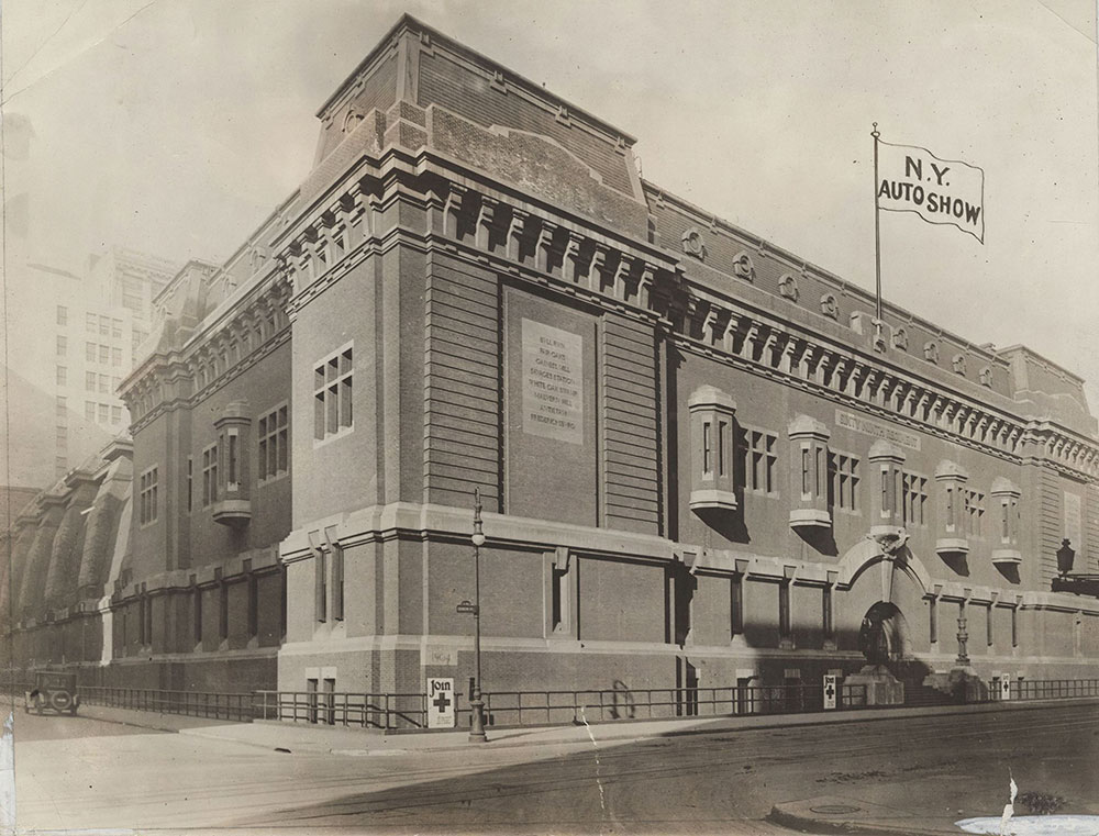 New York Auto Show 1919 69th Regiment Armory exterior of building