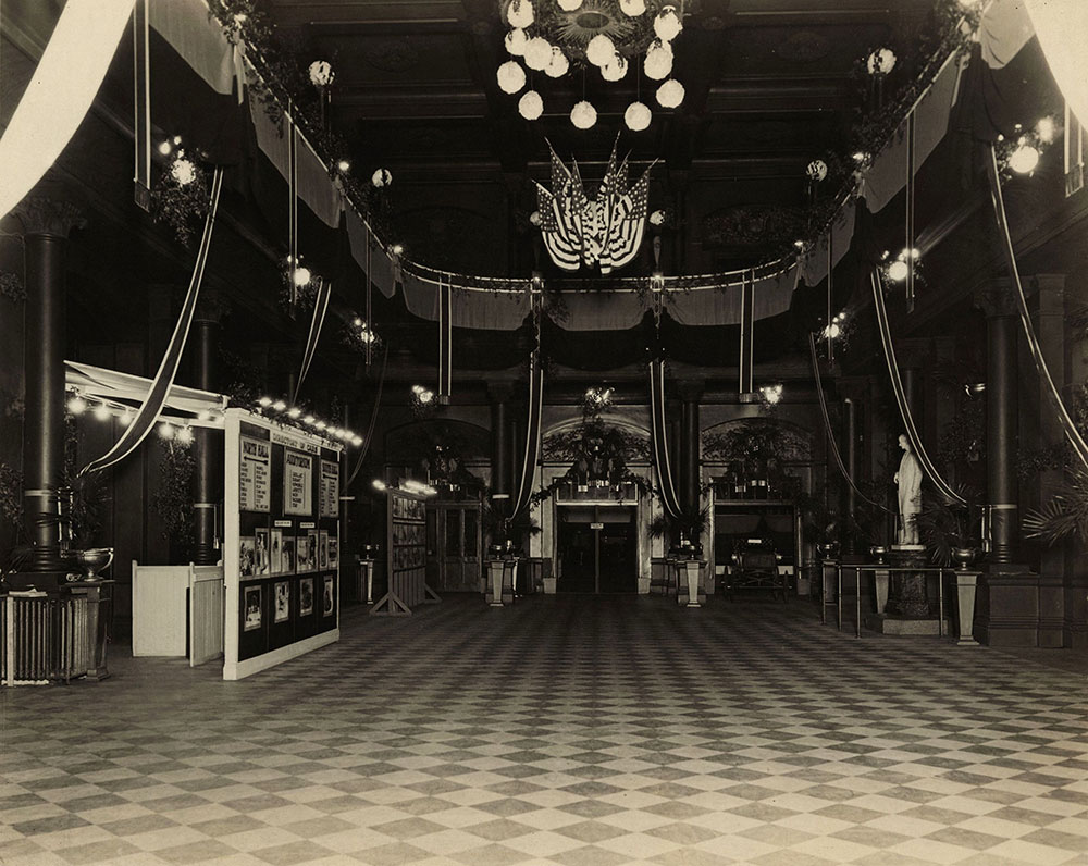 Cincinnati Auto Show 1923 foyer connecting two halls Digital