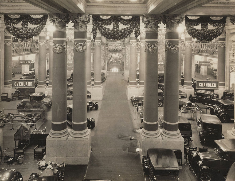New York Automobile Show 1927 Grand Central Palace interior