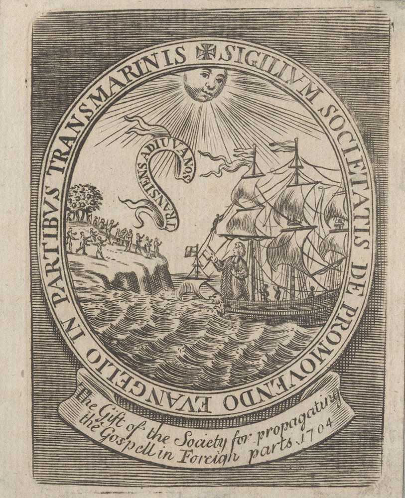 Bookplate for the Society for the Propagation of the Gospel in Foreign Parts