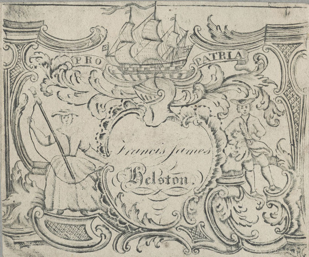 Bookplate for Francis James Helston