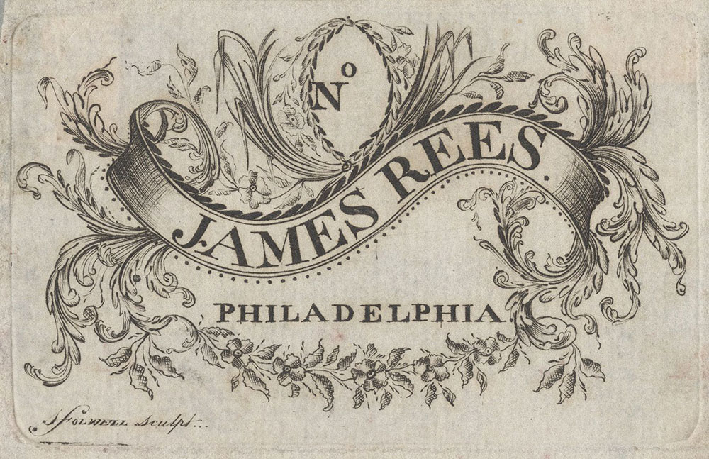 Bookplate for James Rees