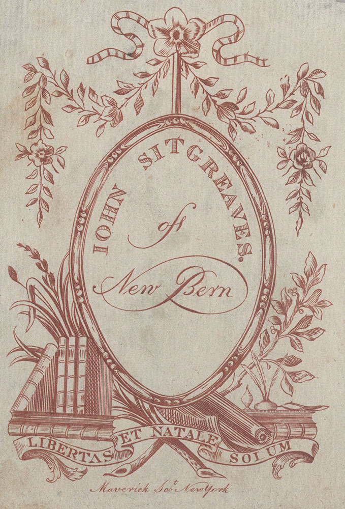 Bookplate for John Sitgreaves
