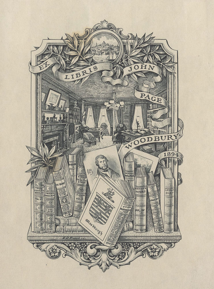 Bookplate for John Page Woodbury