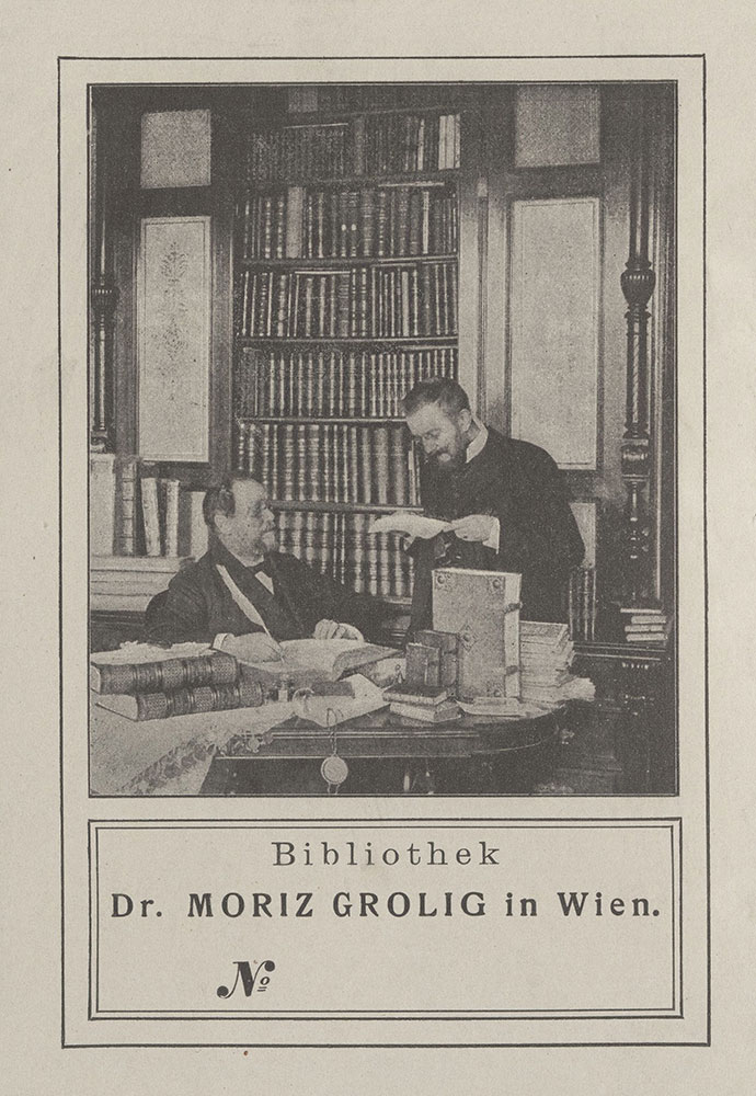 Bookplate for Moriz Grolig