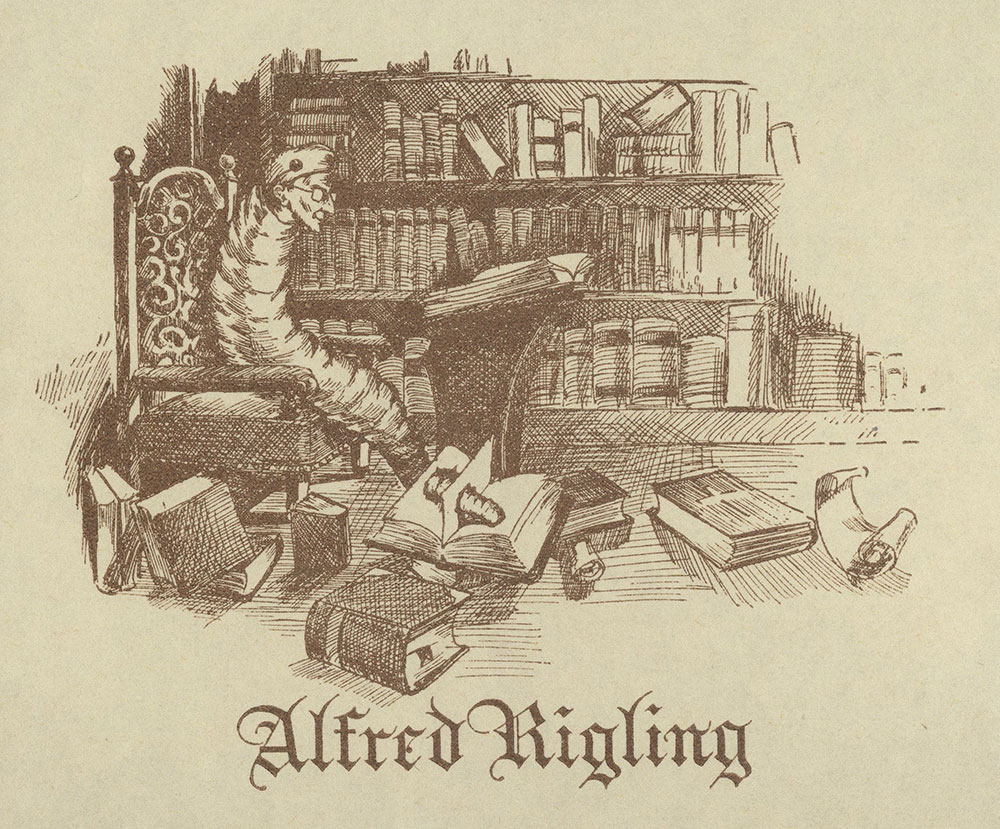 Bookplate for Alfred Rigling