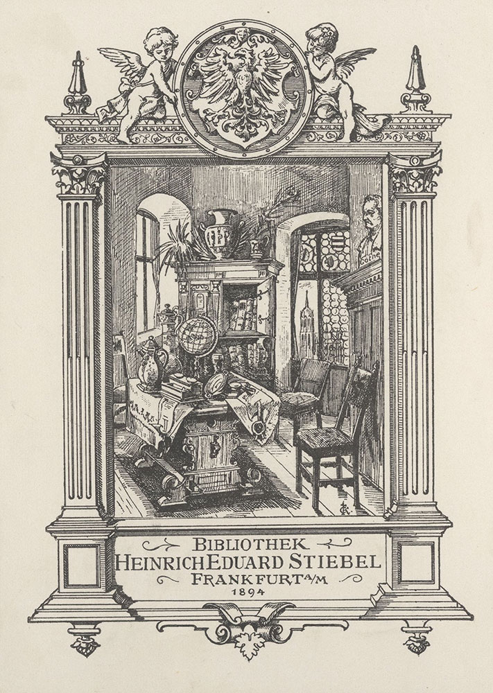 Bookplate for Heinrich Eduard Stiebel