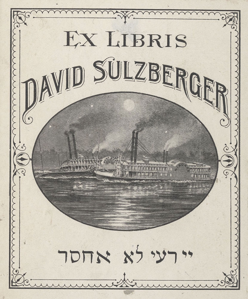 Bookplate for David Sulzberger