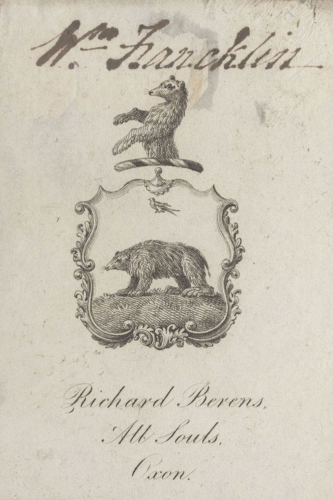 Bookplate for Richard Berens