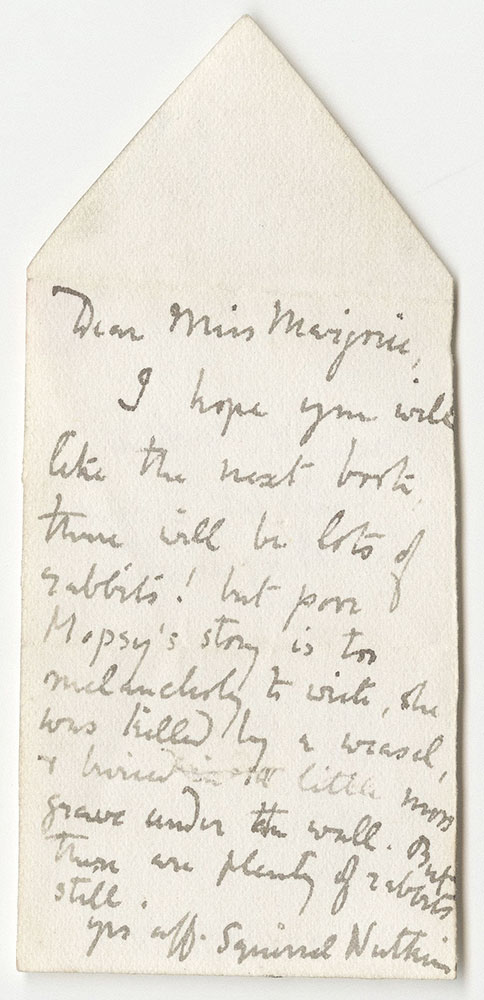 Miniature letter to Marjorie Moller from 
