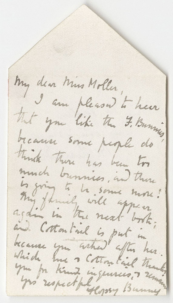 Miniature letter to Marjorie Moller from 