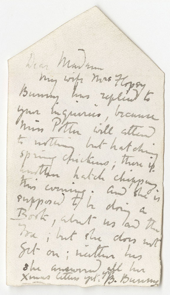 Miniature letter to Marjorie Moller from 