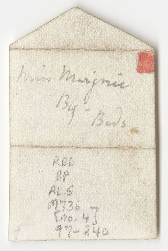 Miniature letter to Marjorie Moller from 