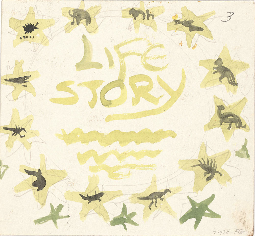 Preliminary art for cover of Life Story