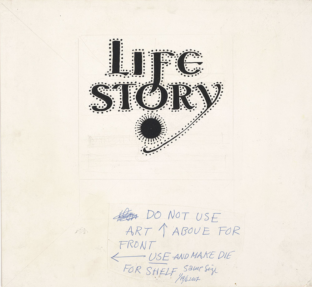 Preliminary art for cover of Life Story