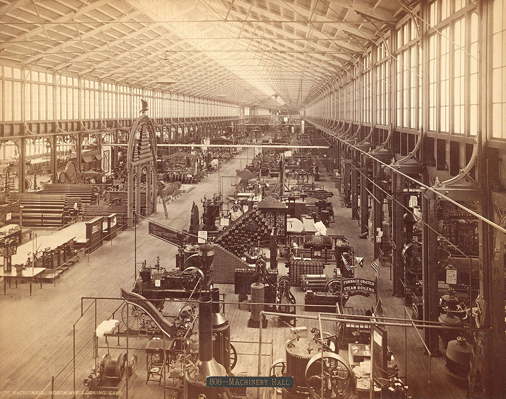 Machinery Hall-North Avenue, looking east