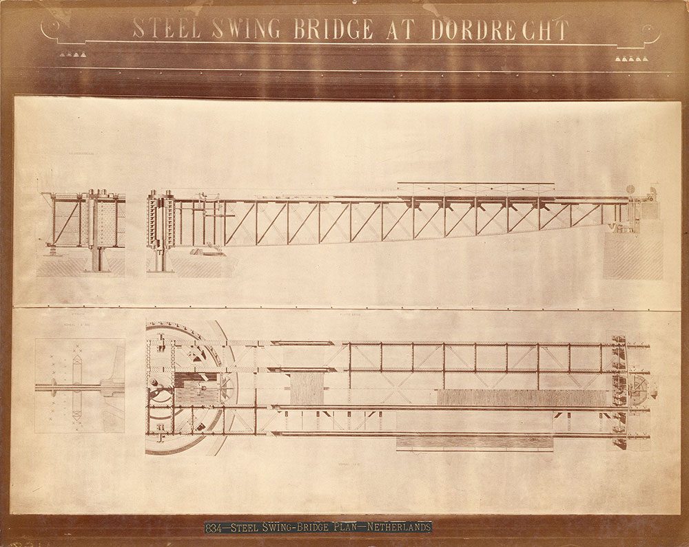 Plans of steel swing bridge