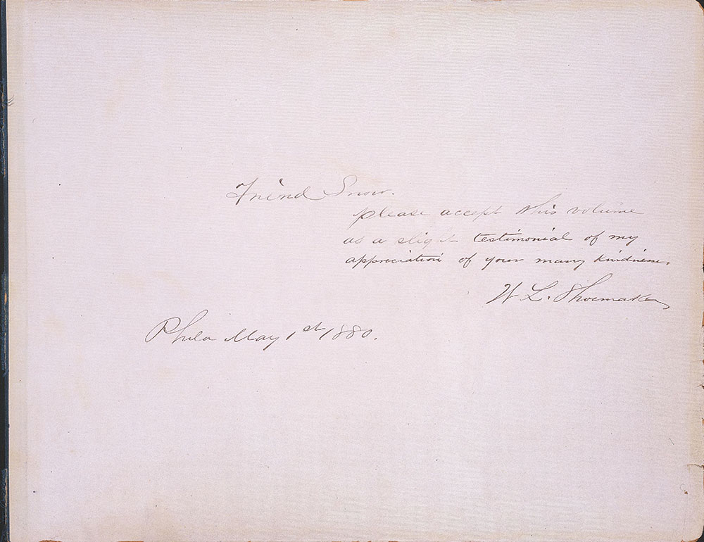 Sample Album-inscription page