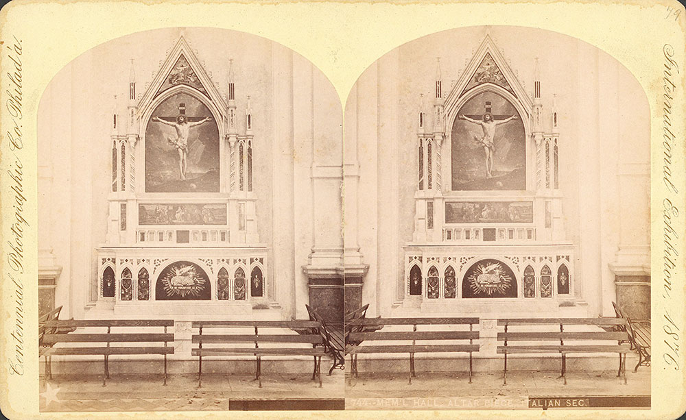 Memorial Hall--altar piece, Italian