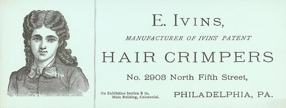 E. Ivins, manufacturer of Ivins' patent hair c...