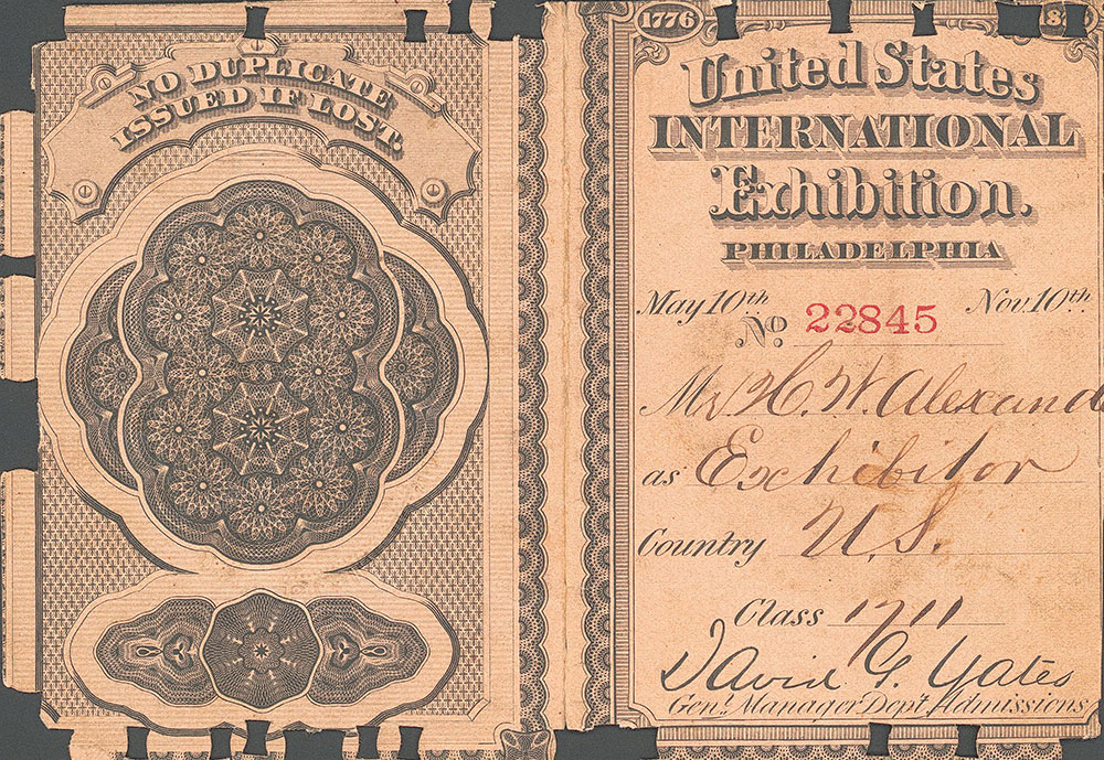 [Season Centennial pass issued to H.W. Alexande...