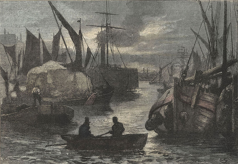 Illustrations to Old Curiosity Shop--Daniel Quilp sat himself down in the wherry to cross to the opposite shore
