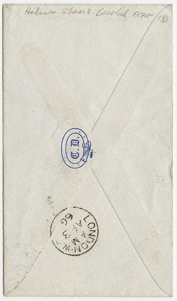 Envelope for ALs to Henry G. Bohn
