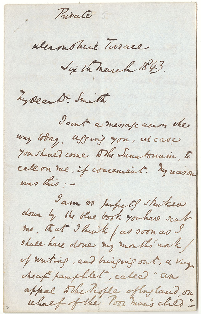 ALs to Thomas Southwood-Smith, page 1