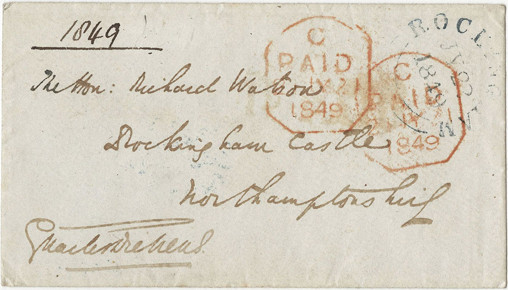 Envelope for ALs to Richard Watson