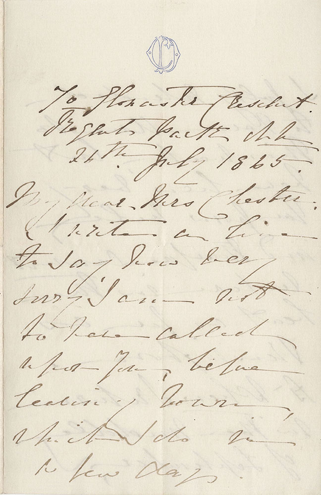 ALs to Mrs. Chester from Catherine Dickens