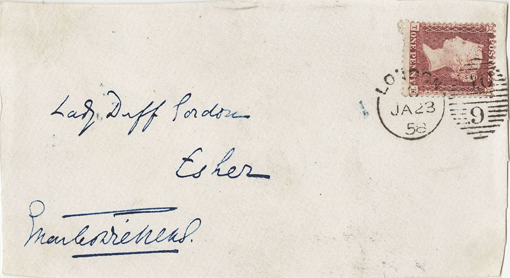 Envelope for ALs to Lady Duff Gordon