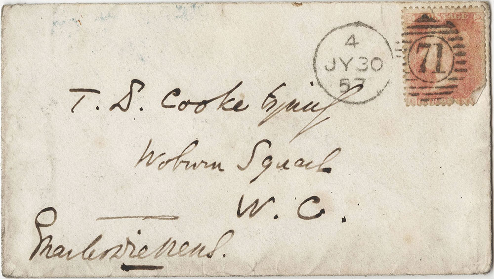 Envelope for ALs to T.P. Cooke