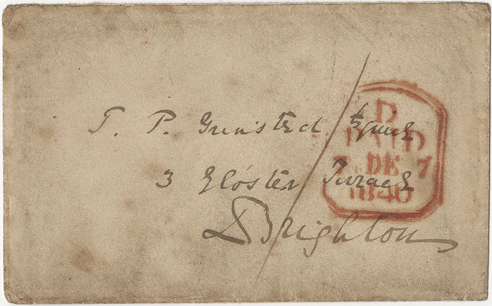 Envelope for ALs to T.P. Grinsted