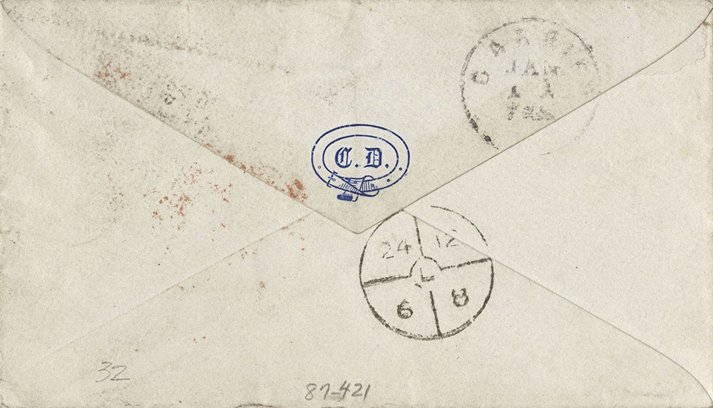 Envelope for ALs to [Grace Green wood]