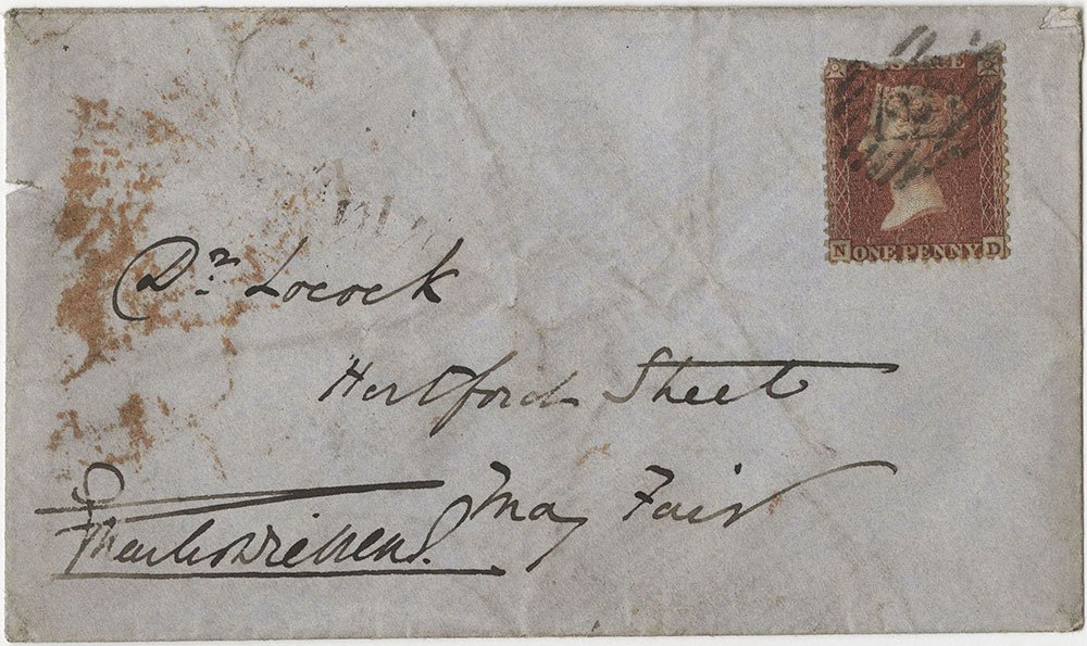 Envelope for ALs to Sir Charles Locock
