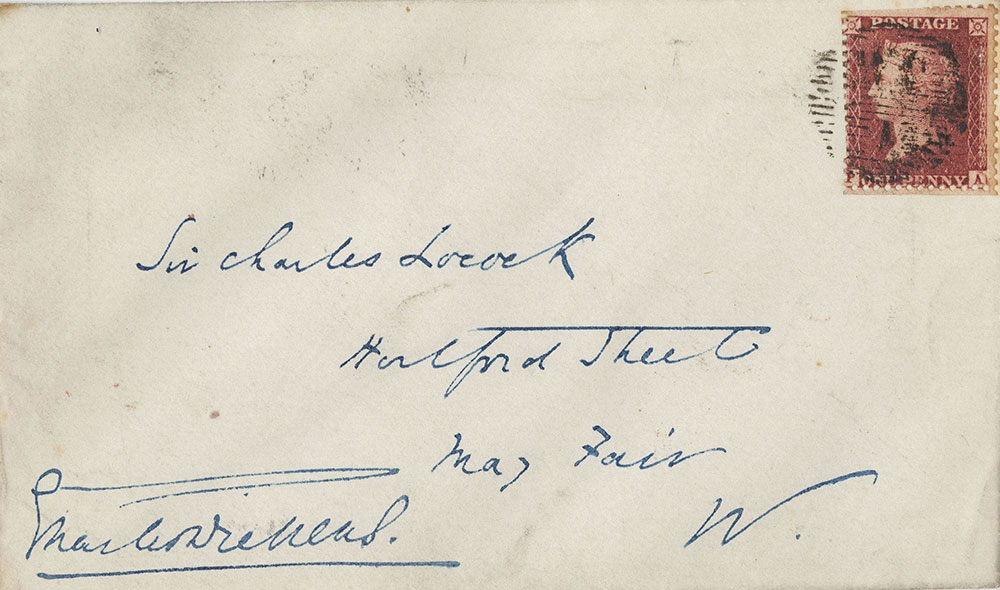 Envelope for ALs to Sir Charles Locock